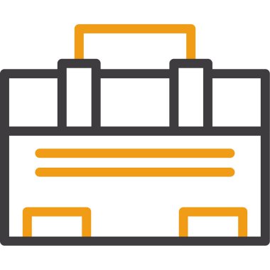 iş çantası finans simgesi ana hat biçiminde