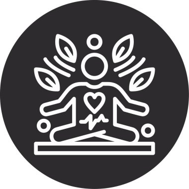 Bir yoga simgesinin vektör illüstrasyonu