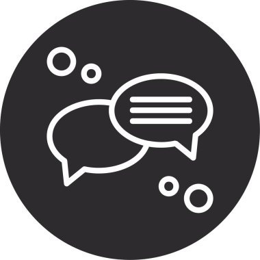 Konuş. Web simgesi basit illüstrasyon