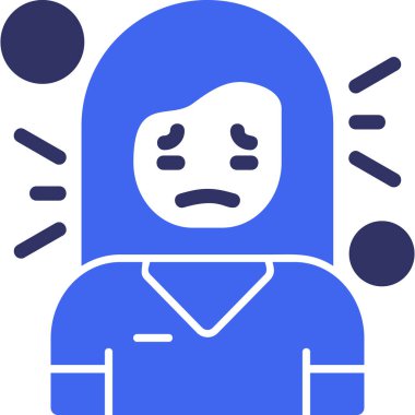 Ağlıyorum. Web simgesi basit illüstrasyon