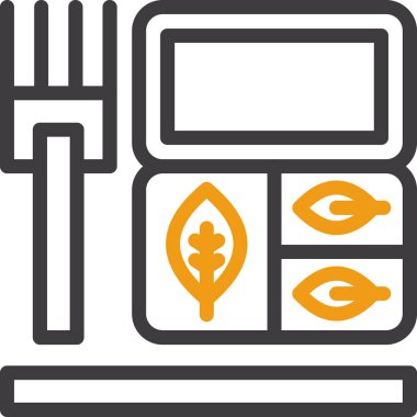 yemek menüsü ikon vektör illüstrasyonu