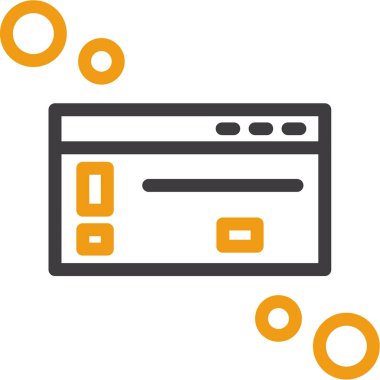 Tarayıcı. Web simgesi basit illüstrasyon