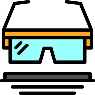 gözlük gözlüğü simgesi doldurulmuş taslak biçiminde