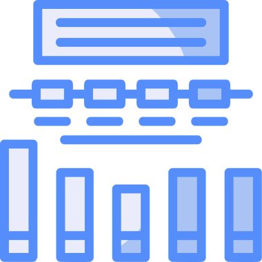 Bilgisayar sunucusu veri simgesi ana hat biçiminde