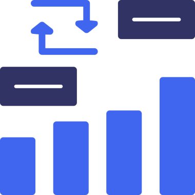 analitik iş grafiği simgesi - taslak biçimi