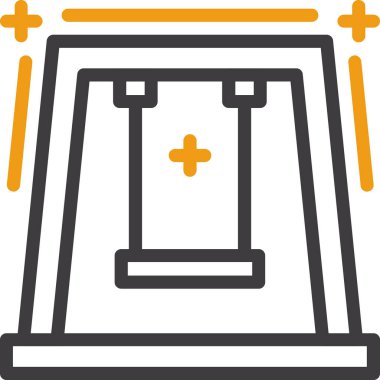 Mobilya ve ev simgesinin vektör illüstrasyonu