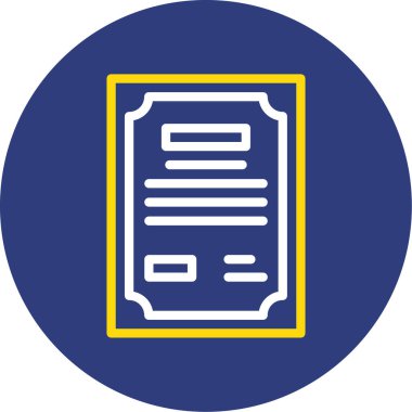 belge simgesi vektör illüstrasyonu