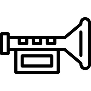 Megafon simgesi. Beyaz arkaplanda izole edilmiş web tasarımı için özet Megafon vektör simgesi