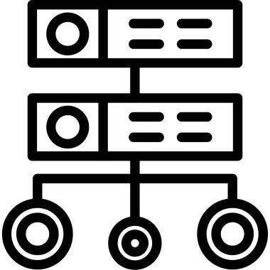 Sunucu. Web simgesi basit illüstrasyon