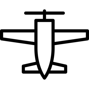 Uçak. Web simgesi basit tasarım