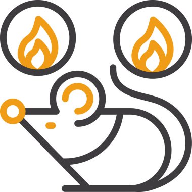 alev alev alev ikonu ile doldurulmuş dış hat biçimi