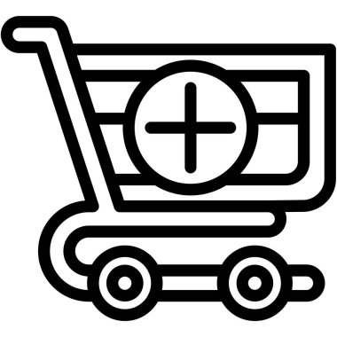 Sepet ikonu vektör illüstrasyonu