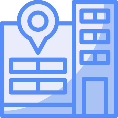 bina konumu haritası simgesi - taslak biçimi