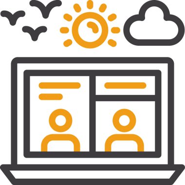 Web tasarımı vektör simgesi modern illüstrasyon