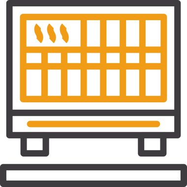 Isıtıcı. Web simgesi basit illüstrasyon