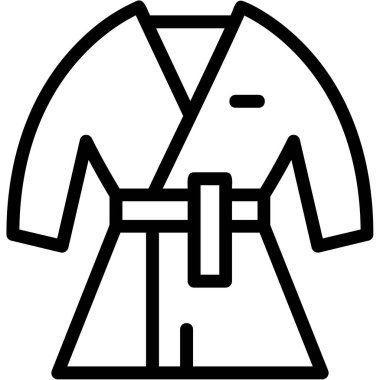 Kumaş kumaş kumaş simgesi ana hatlarda