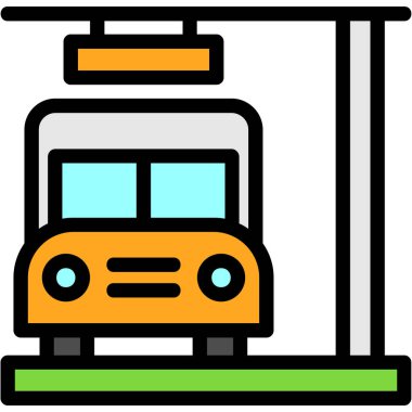 bus simgesi, vektör illüstrasyonu