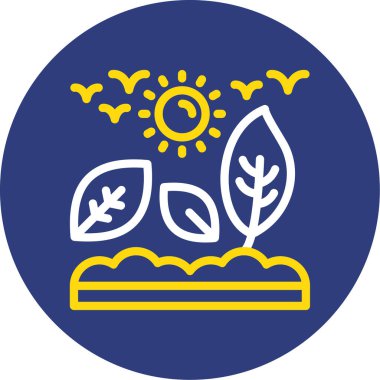 Bitki simgesinin vektör illüstrasyonu