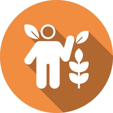 Bir çiçek simgesinin vektör illüstrasyonu