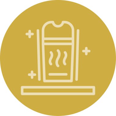 Sıcak içecek simgesi, vektör illüstrasyonu