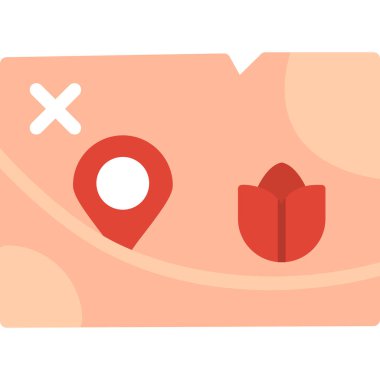 konum haritası pin simgesi düz biçimli