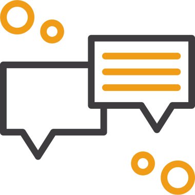 Sohbet yorum simgesi ana hat biçiminde