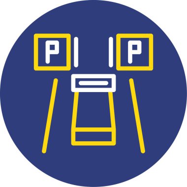 park işareti simgesi, vektör çizimi tasarımı