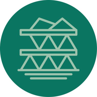 güzel çatı yapısı vektör çizgisi simgesi