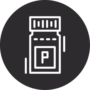 İlaç şişesinin vektör illüstrasyonu modern simge