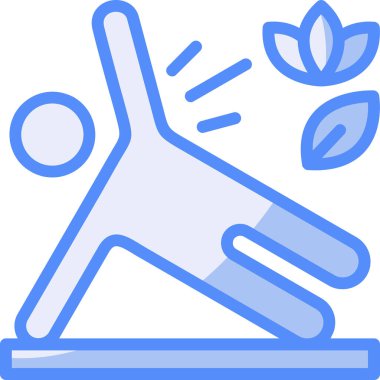 Egzersiz simgesi olarak ana hatları doldurulmuş