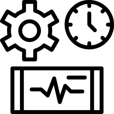 saat dişli zaman simgesi ana hat biçiminde