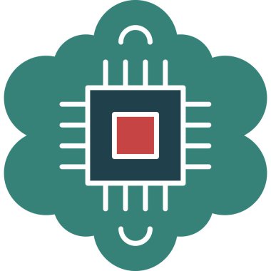 Çip. Web simgesi basit illüstrasyon