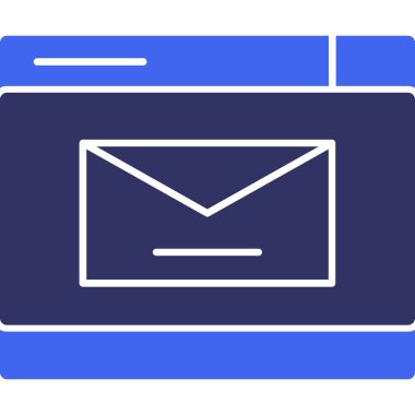 Mektup. Web simgesi basit illüstrasyon