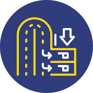 Yol. Web simgesi basit illüstrasyon