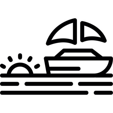 tekne deniz simgesi taslak biçiminde