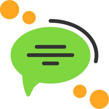 Sohbet mesajı. Basit resimleme