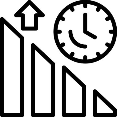 Saat simgesi vektör illüstrasyonu