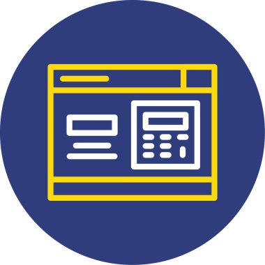 Web simgesi, vektör illüstrasyonu