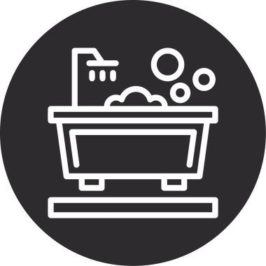 Banyo simgesinin vektör illüstrasyonu