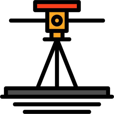 kamera fotoğrafçılık simgesi - taslak biçimi