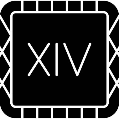 Roma rakam simgesi, vektör illüstrasyonu