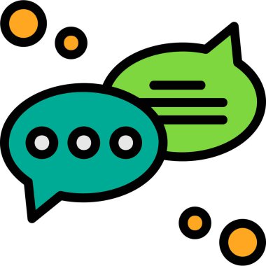 Konuş. Web simgesi basit illüstrasyon