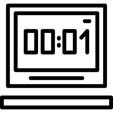 Dijital saat vektör simgesi