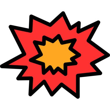 patlama vektör simgesi. Beyaz arkaplan patlamasında izole edilmiş ana vektör simgesi.