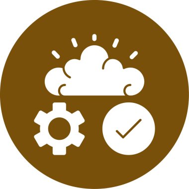 Bulut simgesi vektör illüstrasyonu