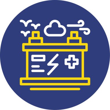 Bir güç simgesinin vektör illüstrasyonu