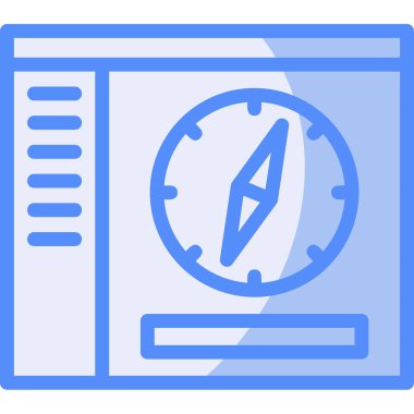 pusula gezinme simgesini - ana hatlar biçiminde doldur