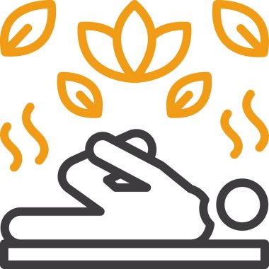 spa masaj simgesi, vektör illüstrasyonu