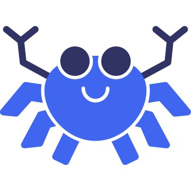 Örümcek. Web simgesi basit illüstrasyon