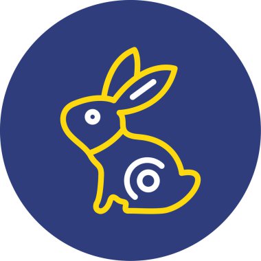 Tavşan simgesinin vektör çizimi